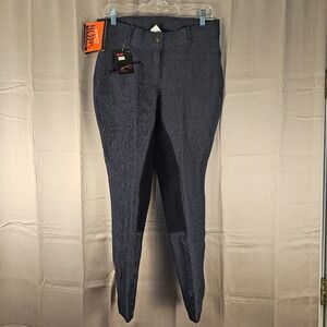 NWT Neddy's Womens Navy Stripe Performance Riding Pants 32